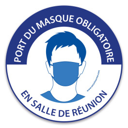 Panneau "Port du masque obligatoire en salle de réunion"