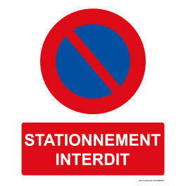 Panneau rectangulaire de sécurité Stationnement interdit