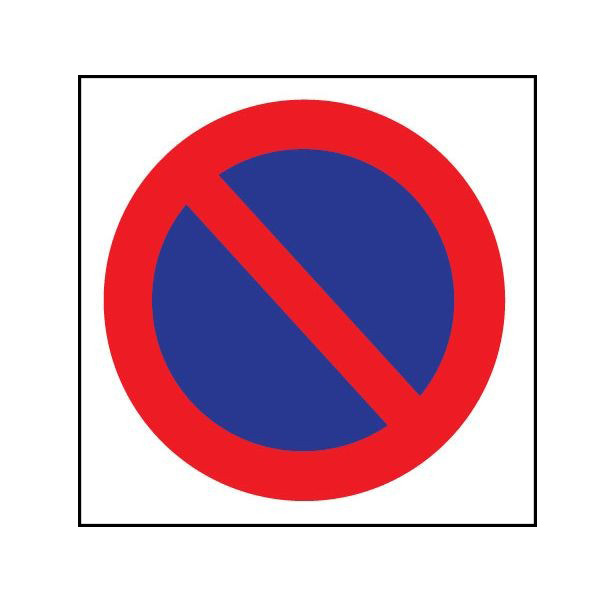 Papiers autocollants dissuasifs - Stationnement interdit Rond