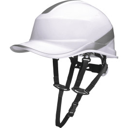 Casque de chantier ABS avec jugulaire : blanc