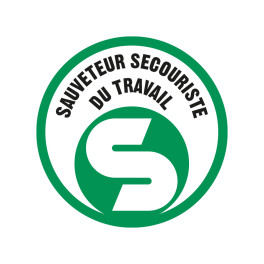 Autocollant Premiers Secours - "Sauveteur Secouriste du Travail" - Vinyle