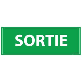 Panneau Sortie - Fond Vert