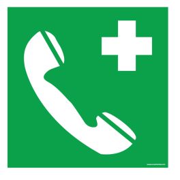 Panneau Premiers Secours - Téléphone d'urgence - E004