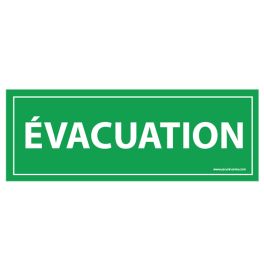 Panneau Evacuation