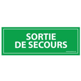 Panneau Sortie De Secours - Fond Vert