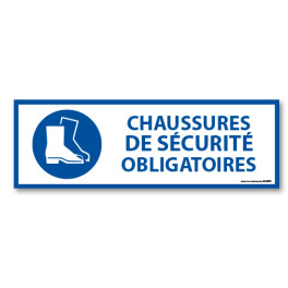 Panneau d'obligation ISO EN 7010 "Chaussures de sécurité obligatoires" M008