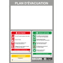 Poster plan d'évacuation personnalisable