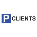 Kit panneau de parking "P CLIENTS"