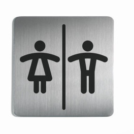 Pictogramme carré de porte "Toilettes Mixtes Homme/Femme"