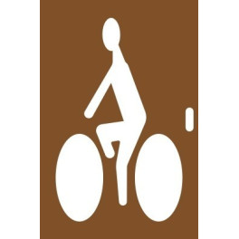 Pochoir en bois cycliste 