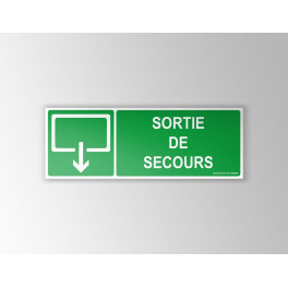 Panneaux Sortie de secours - evacuation rectangle