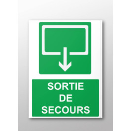 Panneau rectangulaire de sécurité Sortie de secours