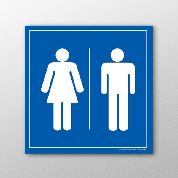Sticker signalétique - Toilettes Femme et Homme Etiquette