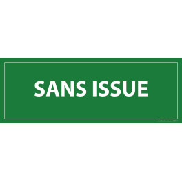 Panneau Sans issue fond vert