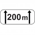 Panonceau d'étendue M2 : "200 m"