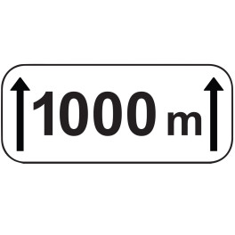 Panonceaux d'étendue "1000m"