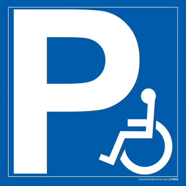Signalisation stationnement ERP - kit panneau parking P logo PMR