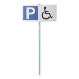 Kit panneau de parking "P symbole PMR"