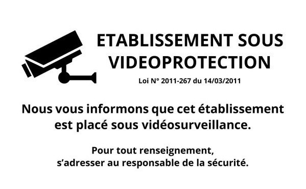 Panneau d'information sur la vidéoprotection